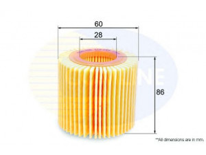 COMLINE EOF249 alyvos filtras 
 Techninės priežiūros dalys -> Techninės priežiūros intervalai
04152YZZA6, 415237010, 19185485