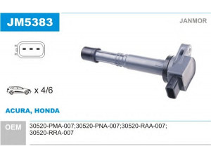 JANMOR JM5383 ritė, uždegimas 
 Kibirkšties / kaitinamasis uždegimas -> Uždegimo ritė
90048-52084-000, 90048-52084