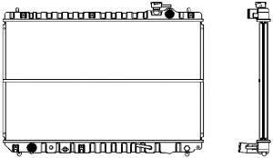 SAKURA  Automotive 1271-0205 radiatorius, variklio aušinimas