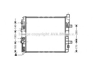 AVA QUALITY COOLING MS2319 radiatorius, variklio aušinimas 
 Aušinimo sistema -> Radiatorius/alyvos aušintuvas -> Radiatorius/dalys
6685000102, 6685000602