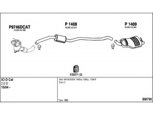 FENNO BM709 išmetimo sistema 
 Išmetimo sistema -> Išmetimo sistema, visa
