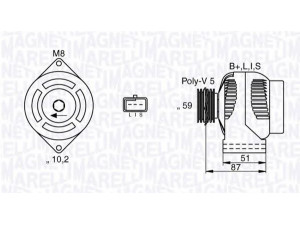 MAGNETI MARELLI 063532634010 kintamosios srovės generatorius 
 Elektros įranga -> Kint. sr. generatorius/dalys -> Kintamosios srovės generatorius
219091, 96 224 432, 96 457 322