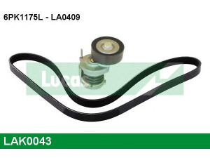 LUCAS ENGINE DRIVE LAK0043 V formos rumbuotas diržas, komplektas 
 Techninės priežiūros dalys -> Techninės priežiūros intervalai