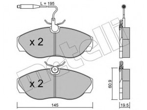 METELLI 22-0154-0 stabdžių trinkelių rinkinys, diskinis stabdys 
 Techninės priežiūros dalys -> Papildomas remontas
4251.17, 4254.51, 71752980, 77362212