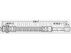 BORG & BECK BBH7057 stabdžių žarnelė 
 Stabdžių sistema -> Stabdžių žarnelės
58834H1060
