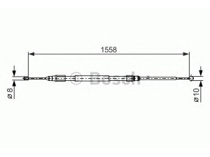 BOSCH 1 987 482 368 trosas, stovėjimo stabdys 
 Stabdžių sistema -> Valdymo svirtys/trosai
34 40 6 769 367