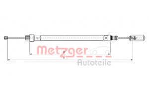 METZGER 491.2 trosas, stovėjimo stabdys 
 Stabdžių sistema -> Valdymo svirtys/trosai
4745.F5, 1472958080, 4745.F5