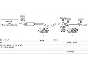 MTS C380159002962 išmetimo sistema 
 Išmetimo sistema -> Išmetimo sistema, visa