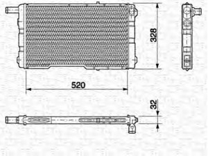 MAGNETI MARELLI 350213635000 radiatorius, variklio aušinimas 
 Aušinimo sistema -> Radiatorius/alyvos aušintuvas -> Radiatorius/dalys
8817470, 9302662