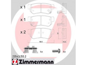 ZIMMERMANN 23543.155.2 stabdžių trinkelių rinkinys, diskinis stabdys 
 Techninės priežiūros dalys -> Papildomas remontas
4841321A10, 4841321B10, 5830226A00