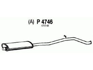 FENNO P4746 vidurinis duslintuvas 
 Išmetimo sistema -> Duslintuvas
1717-61, 1717-86