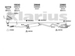 KLARIUS 391324E išmetimo sistema 
 Išmetimo sistema -> Išmetimo sistema, visa