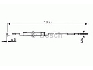 BOSCH 1 987 477 179 trosas, stovėjimo stabdys 
 Stabdžių sistema -> Valdymo svirtys/trosai
34 40 1 156 326