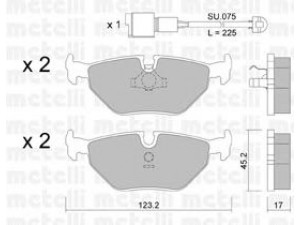 METELLI 22-0125-0K stabdžių trinkelių rinkinys, diskinis stabdys 
 Techninės priežiūros dalys -> Papildomas remontas