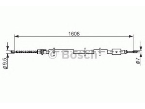 BOSCH 1 987 477 435 trosas, stovėjimo stabdys 
 Stabdžių sistema -> Valdymo svirtys/trosai
4745 A5, 4745 N9, 96 224 349, 4745 A5