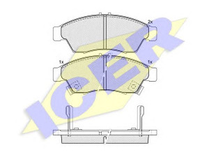 ICER 181453 stabdžių trinkelių rinkinys, diskinis stabdys 
 Techninės priežiūros dalys -> Papildomas remontas
55810-54G50, 55810-54G51, 55810-54G60