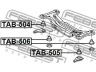 FEBEST TAB-504 stebulės laikiklio įvorė 
 Ašies montavimas/vairavimo mechanizmas/ratai -> Ašies atrama/ašies korpusas/ašies montavimas -> Pasukamojo veleno sujungimas
52271-33030