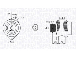 MAGNETI MARELLI 063532615010 kintamosios srovės generatorius 
 Elektros įranga -> Kint. sr. generatorius/dalys -> Kintamosios srovės generatorius
A3T 03392, A3T 03393, A3T 03393ZC