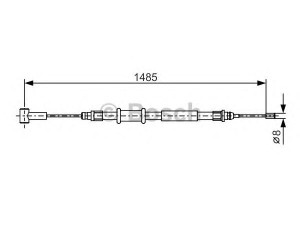 BOSCH 1 987 482 214 trosas, stovėjimo stabdys 
 Stabdžių sistema -> Valdymo svirtys/trosai
13 48 980 080, 4746 18, 1348 980 080