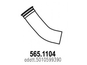 ASSO 565.1104 išleidimo kolektorius 
 Išmetimo sistema -> Išmetimo vamzdžiai
5010599390