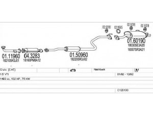 MTS C120130008821 išmetimo sistema