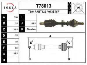 EAI T78013 kardaninis velenas
ADU7153, ADU8975, ADU9071, ADU9659