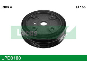 LUCAS ENGINE DRIVE LPD0180 skriemulys, alkūninis velenas 
 Diržinė pavara -> Dirželio skriemulys
8642400, 80000992