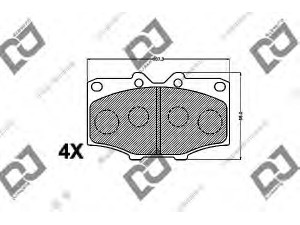 DJ PARTS BP1254 stabdžių trinkelių rinkinys, diskinis stabdys 
 Techninės priežiūros dalys -> Papildomas remontas
AY040-TY030, AY040TY030, 04465-35090