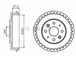 BOSCH 0 986 477 247 stabdžių būgnas 
 Stabdžių sistema -> Būgninis stabdys -> Stabdžių būgnas
0K201 26251A, 0K201 26251B