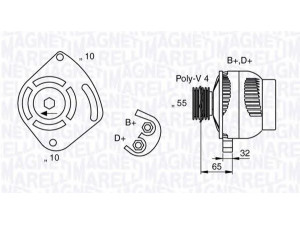 MAGNETI MARELLI 063321763010 kintamosios srovės generatorius 
 Elektros įranga -> Kint. sr. generatorius/dalys -> Kintamosios srovės generatorius
46554402, 46554405