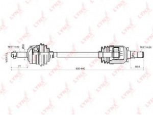LYNXauto CD-4601 kardaninis velenas 
 Ratų pavara -> Kardaninis velenas
2108-2215011