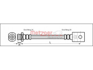 METZGER 4112525 stabdžių žarnelė 
 Stabdžių sistema -> Stabdžių žarnelės
46211-0F015