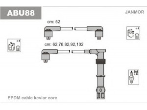 JANMOR ABU88 uždegimo laido komplektas 
 Kibirkšties / kaitinamasis uždegimas -> Uždegimo laidai/jungtys