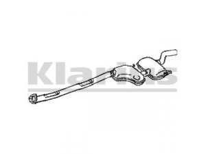 KLARIUS AU383X vidurinis duslintuvas 
 Išmetimo sistema -> Duslintuvas
4A0253409L, 4A0253409L