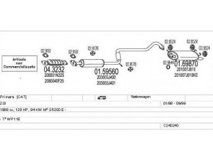 MTS C240240009664 išmetimo sistema 
 Išmetimo sistema -> Išmetimo sistema, visa