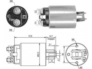 MAGNETI MARELLI 940113050409 solenoidinis jungiklis, starteris
S114146