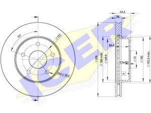 ICER 78BD5117-2 stabdžių diskas 
 Stabdžių sistema -> Diskinis stabdys -> Stabdžių diskas
052098672, 52098672