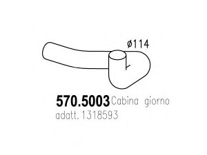 ASSO 570.5003 išleidimo kolektorius 
 Išmetimo sistema -> Išmetimo vamzdžiai
1318593