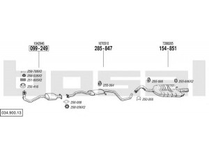 BOSAL 034.900.13 išmetimo sistema 
 Išmetimo sistema -> Išmetimo sistema, visa