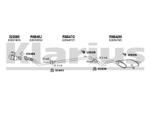 KLARIUS 720912U išmetimo sistema 
 Išmetimo sistema -> Išmetimo sistema, visa