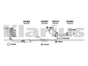 KLARIUS 180062U išmetimo sistema