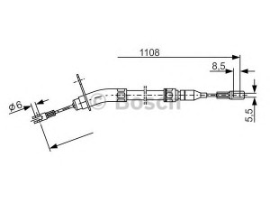 BOSCH 1 987 477 213 trosas, stovėjimo stabdys 
 Stabdžių sistema -> Valdymo svirtys/trosai
126 420 17 85, A 126 420 17 85