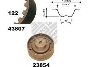 MAPCO 23807 paskirstymo diržo komplektas 
 Techninės priežiūros dalys -> Papildomas remontas