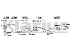 KLARIUS 931002U išmetimo sistema 
 Išmetimo sistema -> Išmetimo sistema, visa