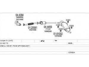 MTS C070524015652 išmetimo sistema 
 Išmetimo sistema -> Išmetimo sistema, visa