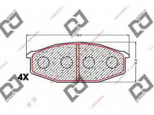 DJ PARTS BP1543 stabdžių trinkelių rinkinys, diskinis stabdys 
 Techninės priežiūros dalys -> Papildomas remontas
41060A1686, 41060F2894, 41060V0425