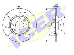 ICER 78BD4688-2 stabdžių diskas 
 Stabdžių sistema -> Diskinis stabdys -> Stabdžių diskas
95 575 080, 95 585 454, 95 661 746