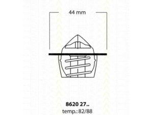 TRISCAN 8620 2782 termostatas, aušinimo skystis 
 Aušinimo sistema -> Termostatas/tarpiklis -> Thermostat
16341-87180-000, 16341-87206-000