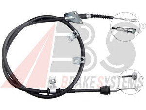 A.B.S. K17309 trosas, stovėjimo stabdys 
 Stabdžių sistema -> Valdymo svirtys/trosai
597602S200, 597603W200