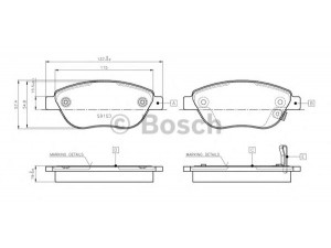 BOSCH 0 986 TB3 141 stabdžių trinkelių rinkinys, diskinis stabdys 
 Techninės priežiūros dalys -> Papildomas remontas
77366481, 1605354, 93189816